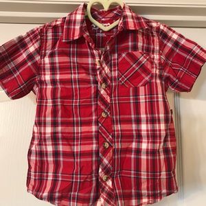 Arizona Jean Co. Plaid button down shirt. Size 3